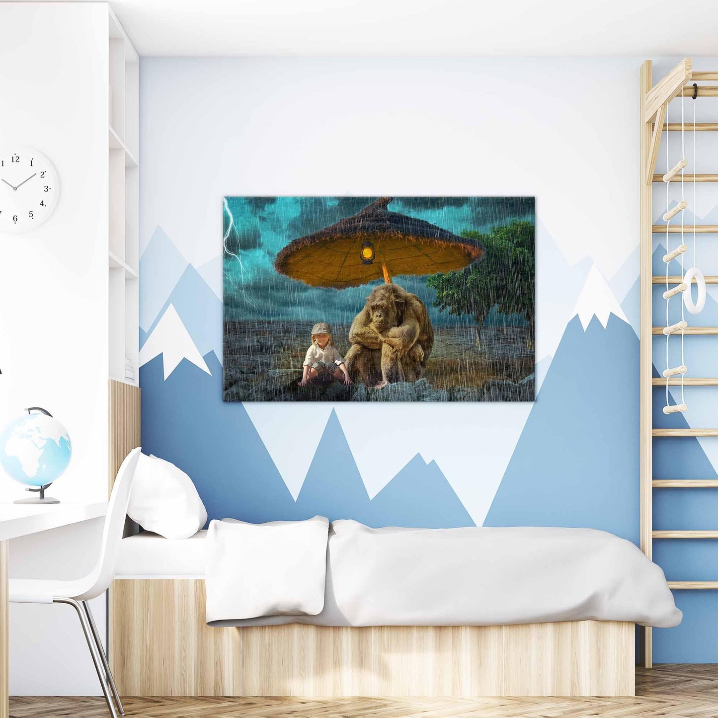 Aap in de regen - Unieke Foto