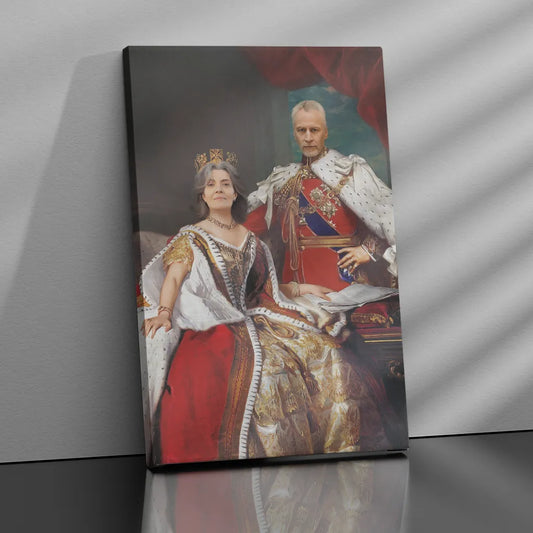 Custom Royal couple portrait king and queen