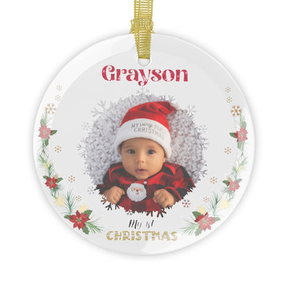Baby’s First Christmas Ornament – Glass