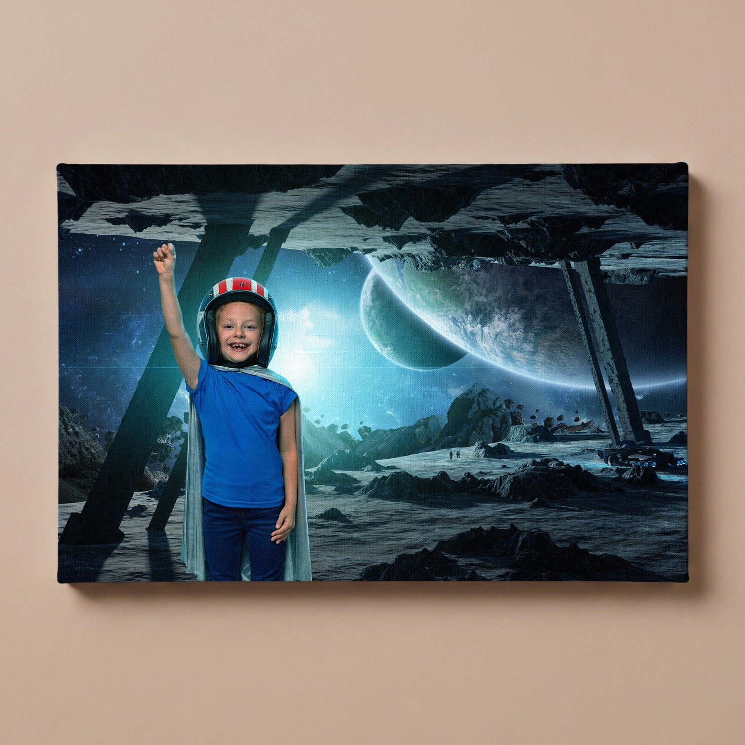Personalized Outer Space portrait canvas